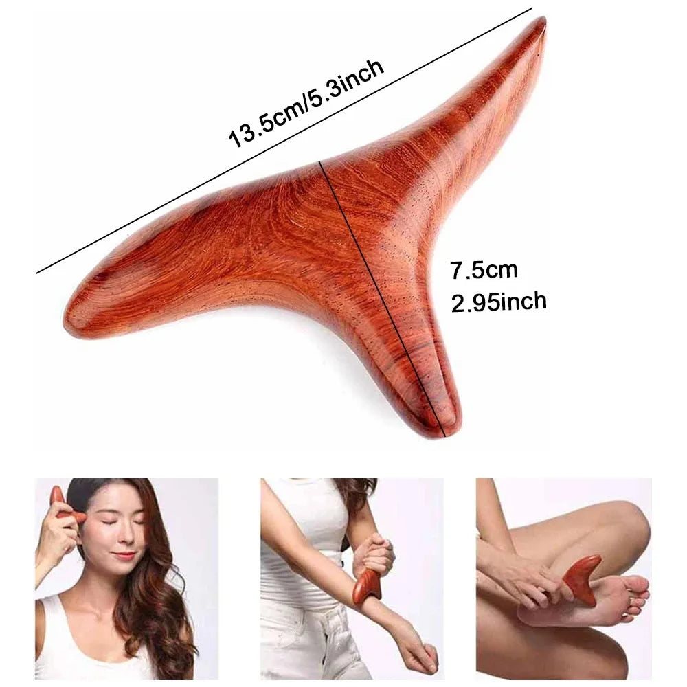 Muscle Scraper Tool Wooden Massage Gua Sha Board For Neck Back Shoulder Foot  Wood Massager Portable Scraping Plate Pain C732